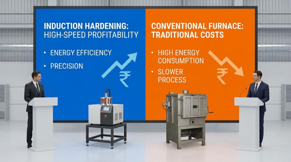 Induction hardening machine used for automotive components in India